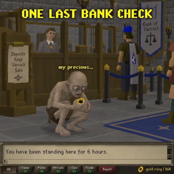 Gollum Last Bank Check